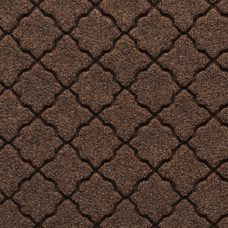 Tapis d'entrée semi-rond pour l'intérieur 24 po x 39 po WaterHog® Cordova, Marron foncé