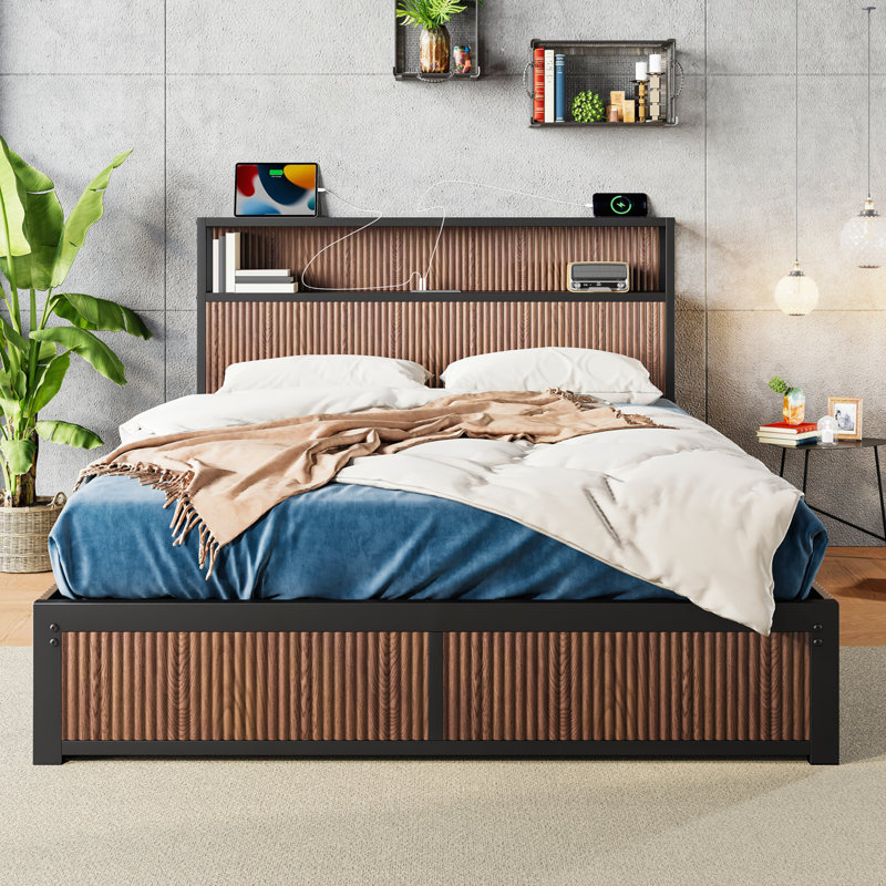 4-Drawer Storage Bed Frame