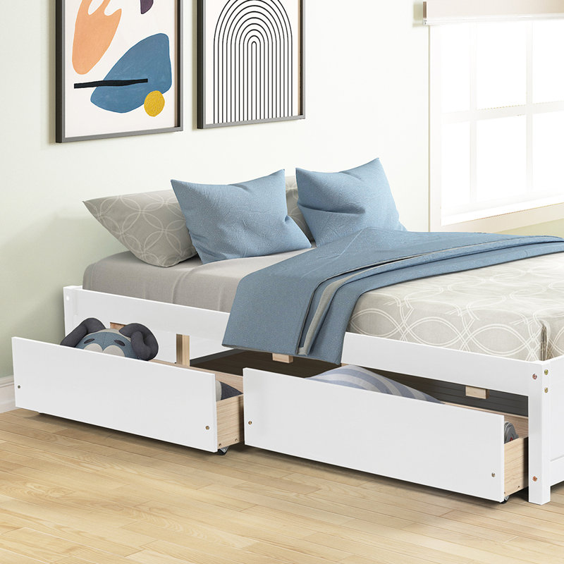 Siniyah 15.67" Platform Bed, Gray
