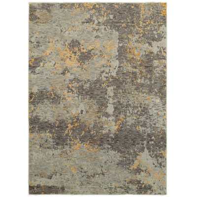 Tapis gris / doré Knox