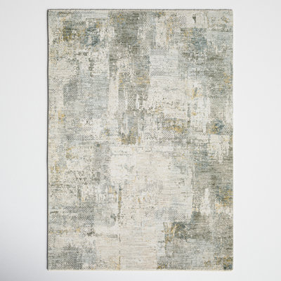 Delia Machine Woven Modern Olive Area Rug