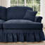 Canapé modulaire en chenille bleu à quatre places Comfy