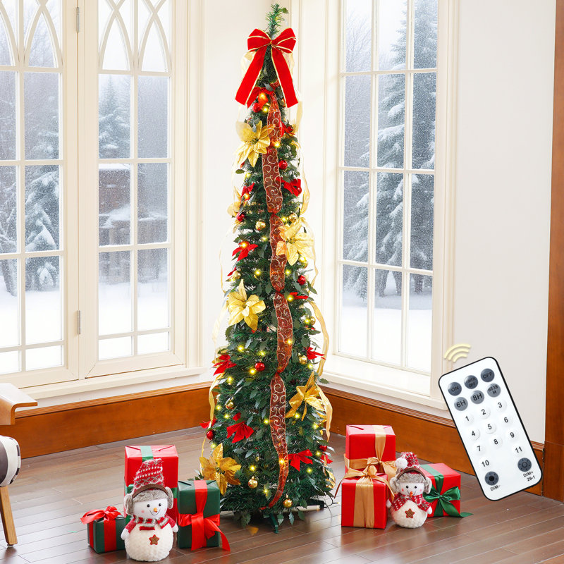 Sapin de Noël escamotable 6 pi, H 6 pi x l 1,35 pi