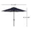 Parasol de marché 8 pi 5 po x 8 pi 5 po Asla-38807989