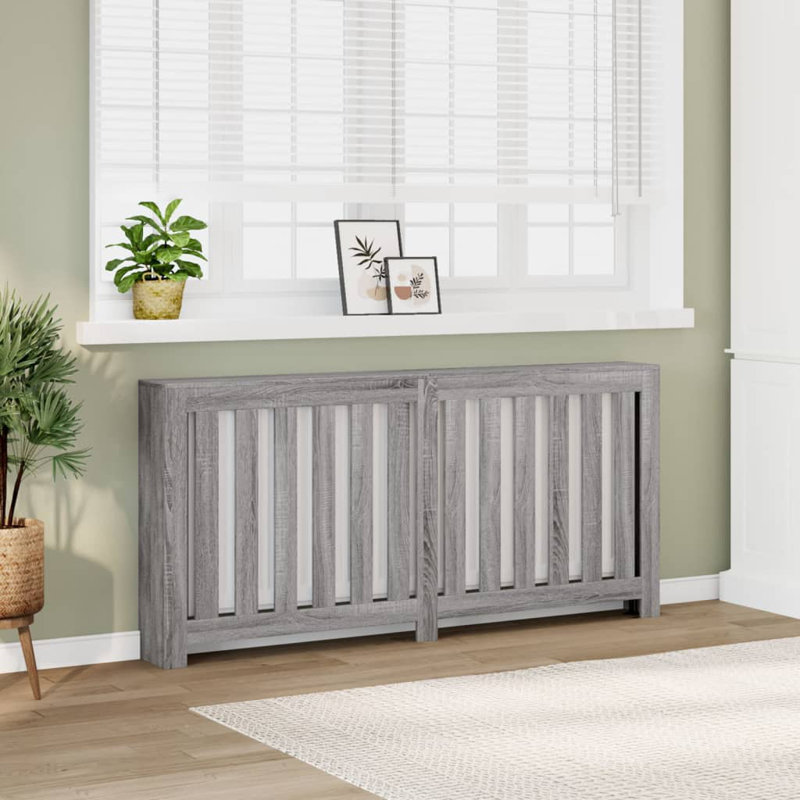 Extra Large Radiator Cover, Grey Sonoma, 175 x 20 x 82 cm, Vertical Slats