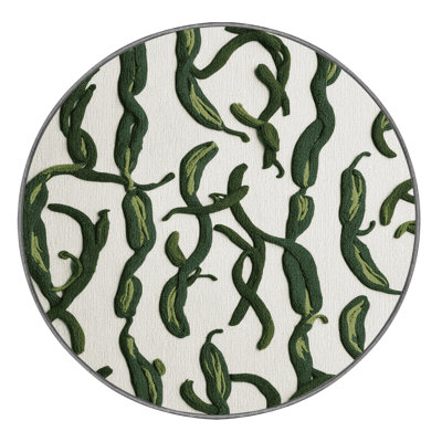 Washable Bean Sprouts Vegetables Area Rug