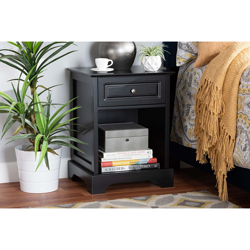Table de chevet 1 tiroir Caden Ashfield, Noir