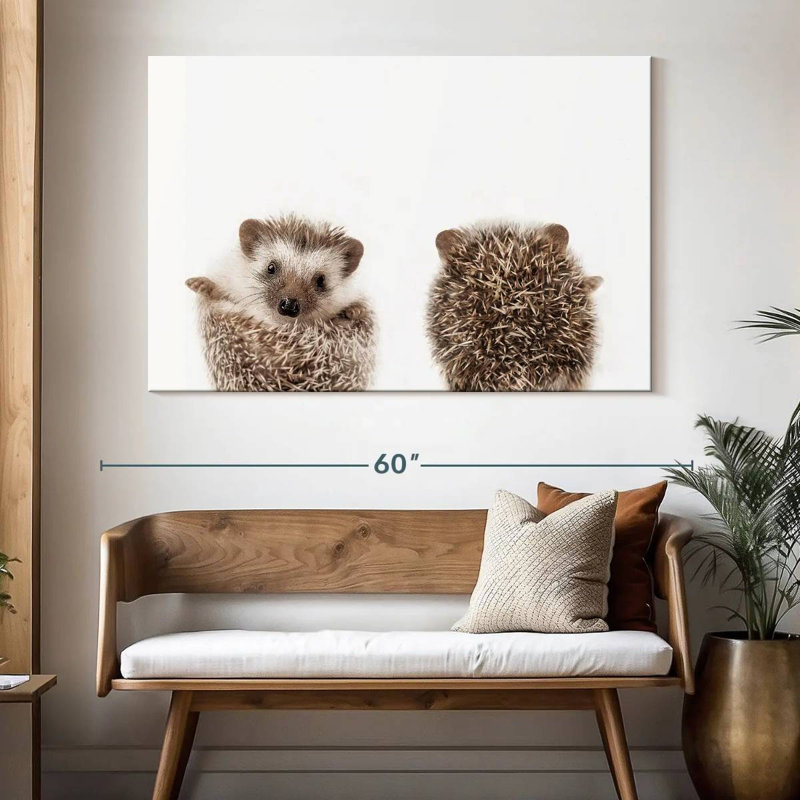 Hedgehog Front And Back Portrait, 34" H x 51" W