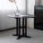Black Round Solid Wood Dining table-1309488567