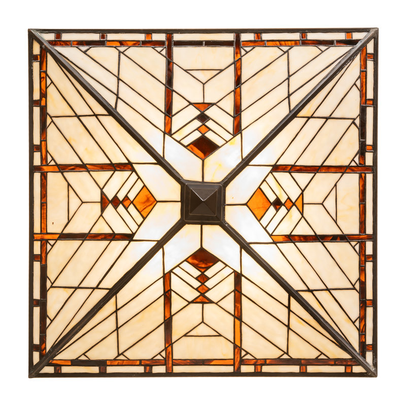 30" Square Prairie Mission Inverted Semi-Flushmount