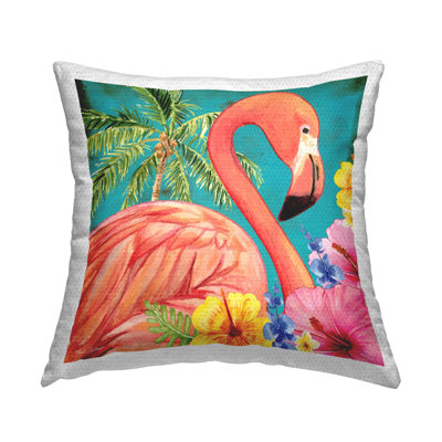 Floral Outdoor Throw Pillow