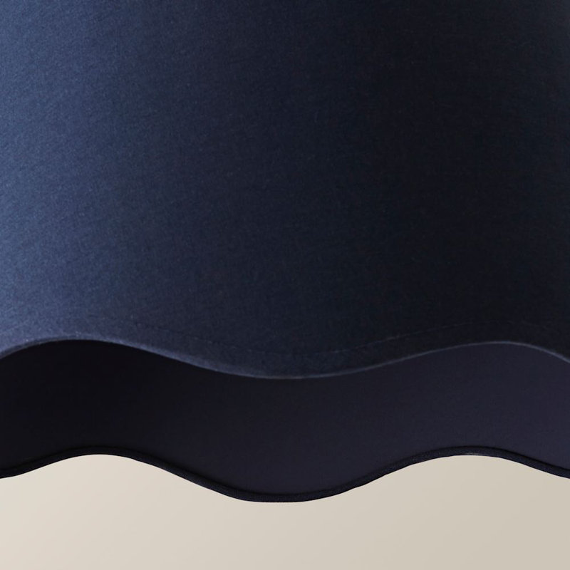 Alazar Linen Blend Empire Lamp Shade ( Slip-On ), Blue, 25.5cm H x 45cm W x 45cm D
