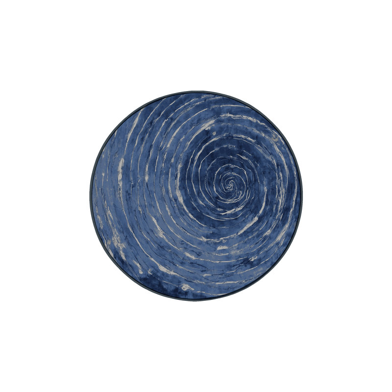 Machine Washable Gray Area Rug, Round 6'