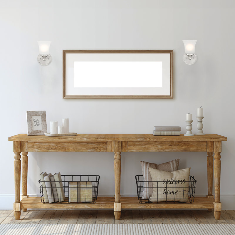 Jesslyn Steel Flush Mounted Sconce, Brushed Nickel