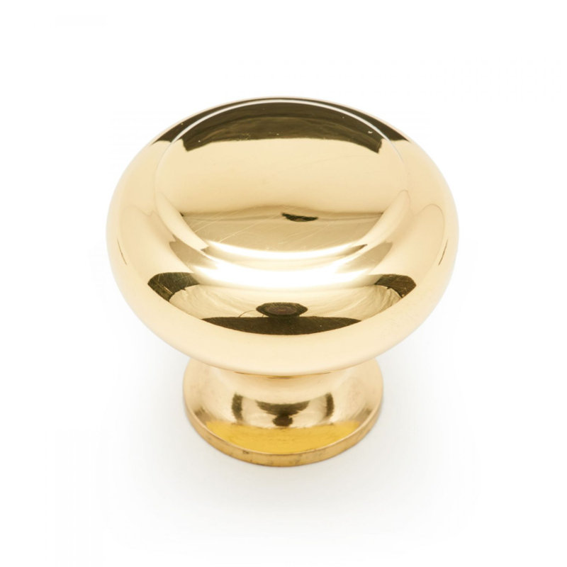 CK Series 1 1/4" Diameter Mushroom Knob, Polished Brass