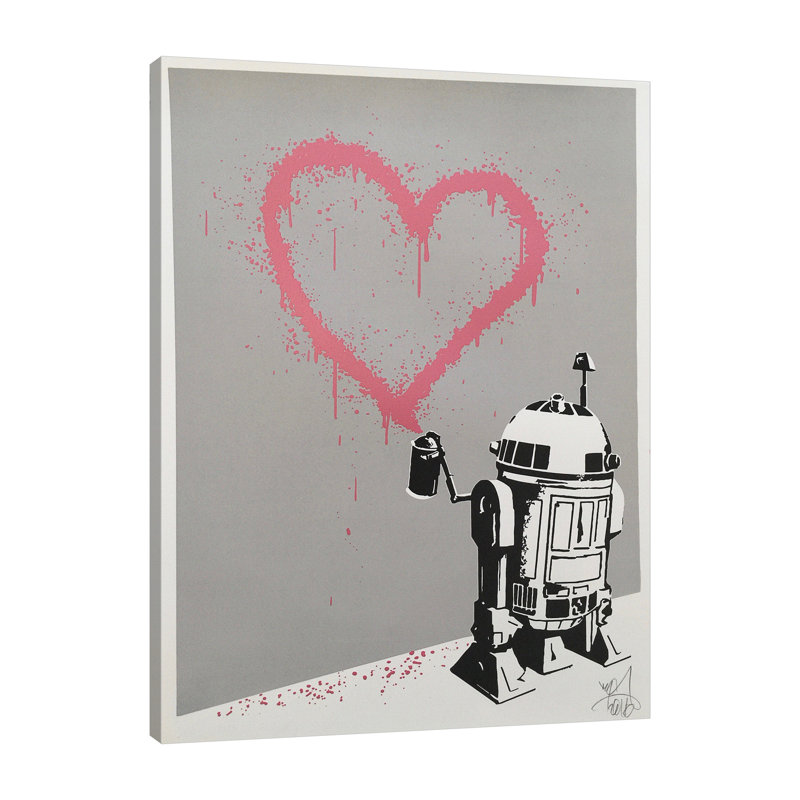R2-D2's Heart by Banksy - Wrapped Canvas Print, 41 cm H x 30 cm W x 4 cm D