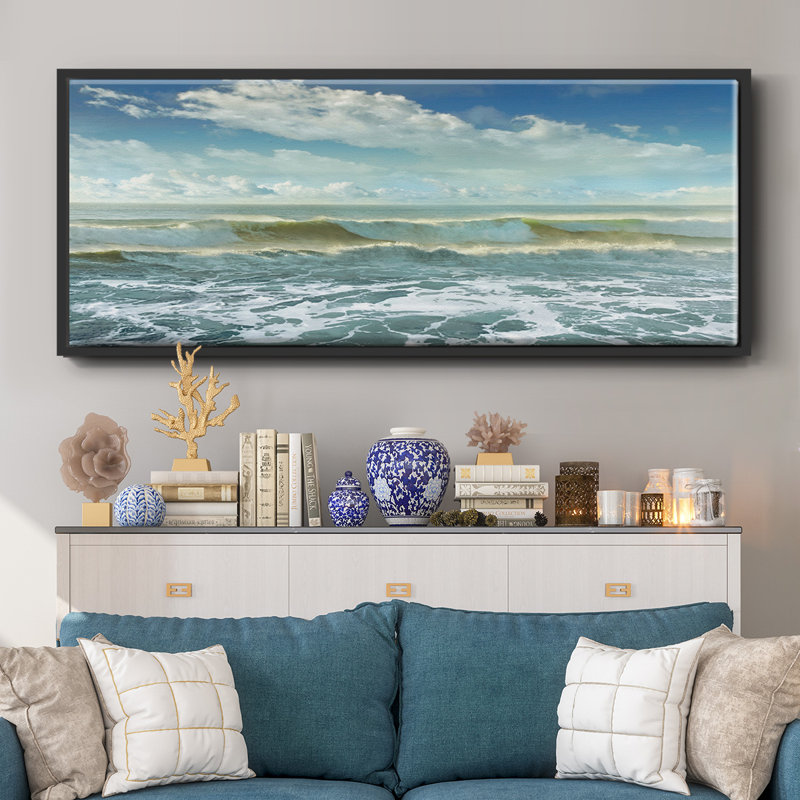Surf is Up- Framed Canvas, 24" H x 60" W