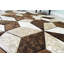 Tapis brun unique à motif torsadé Meier