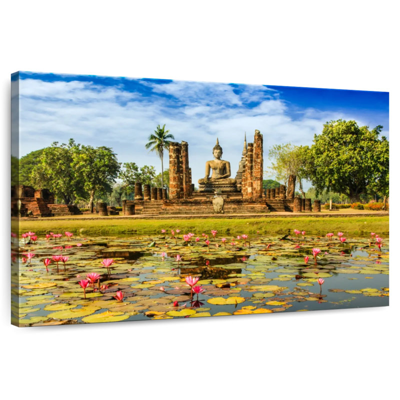 Statue de Bouddha Adella Wat Mahathat, H 8 po x l 12 po