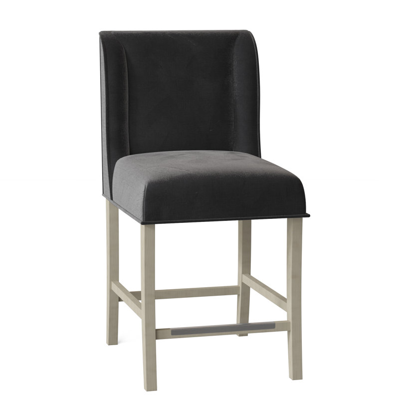 Tabouret de bar et de comptoir Dora, Amande chamois, 100 % polyester minuit 9953