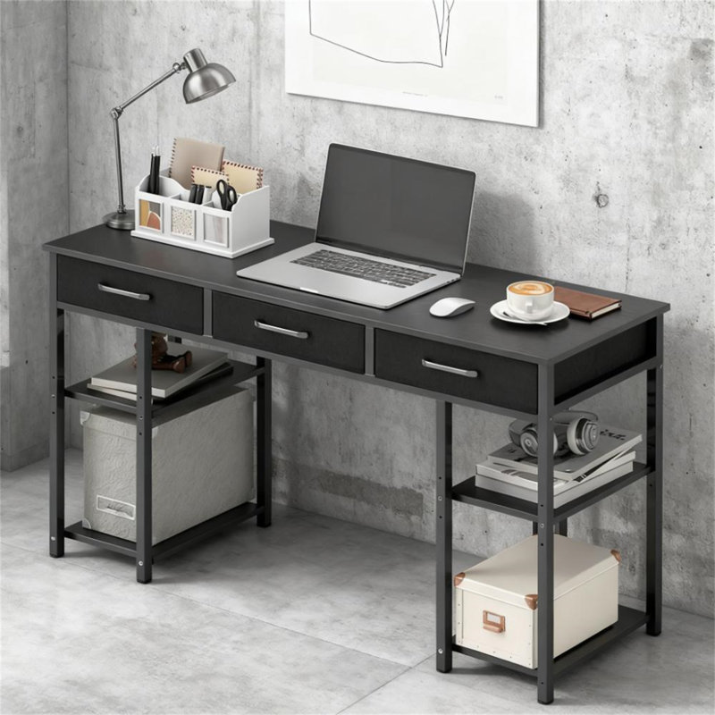 Bureau d'écriture (ne pas inclure les tabourets), Noir, Noir