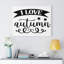 I Love Autumn - Wrapped Canvas Print