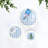 Blue Memory Board Wall Decor 3 - Piece , Oval Shape, Solid Wood Frame, For Living Room Arrangement Styling Of 3, Framed, Modern Design-666657597-666657587