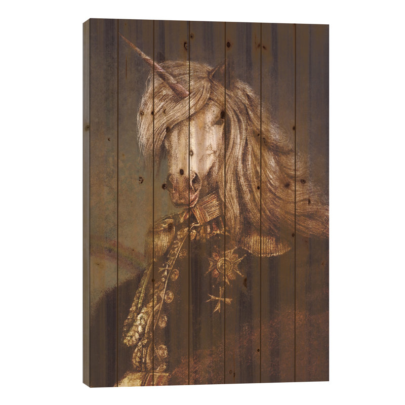 «The Count of Wonderland II» par Mike Koubou - impression sur bois sans cadre, L 18 po x H 26 po