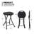 7-Piece Rectangular Folding Plastic Dining Table with 6 Chairs Set with Handle-88514644
