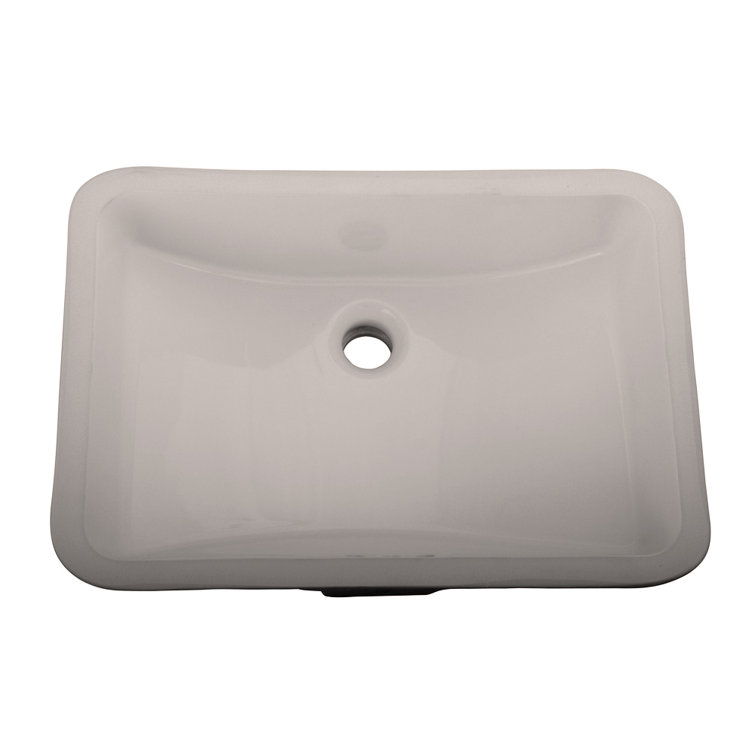 Barclay Cleo 14.25'' Vitreous China Rectangular Bathroom Sink with Overflow