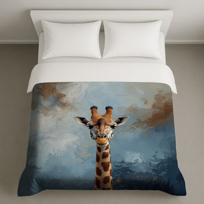 Giraffe Portrait Abstract Duvet Covers
