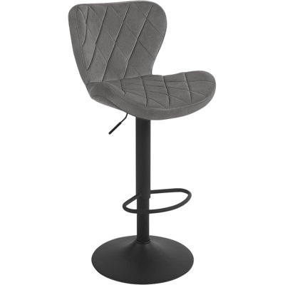 Padroni Upholstered Adjustable Height Counter Stool with Metal Frame