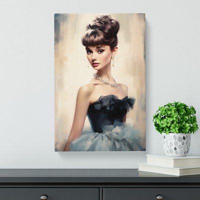 Audrey Hepburn Classicism - Wrapped Canvas
