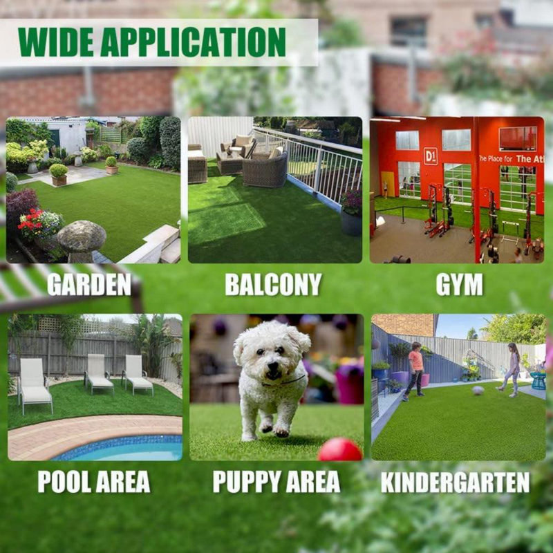 Fasward Outdoor Artificial Grass, H 1,38 po x l 156 po x P 216 po