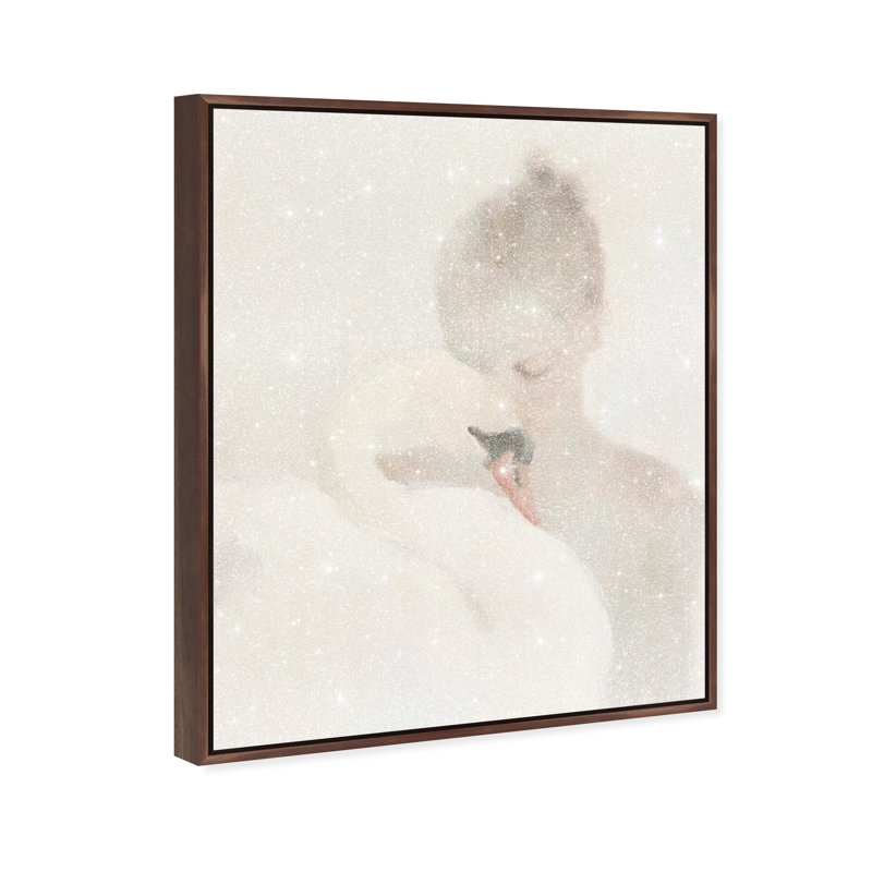Oliver Gal Love with Goose I Portrait - Diamond Dust Framed Canvas Art, 30" H x 24" W, Brown