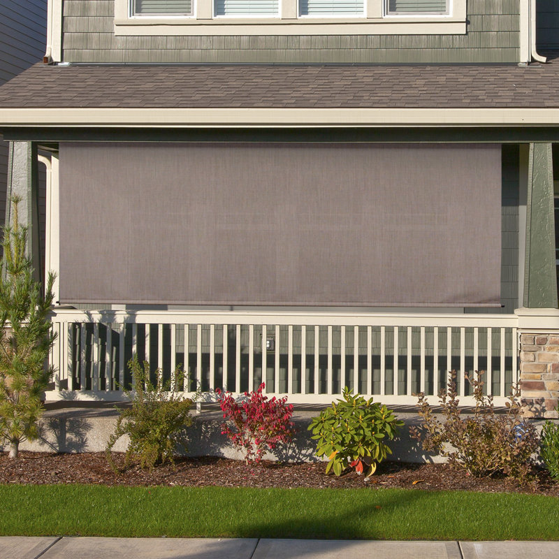 Rideau roulant extérieur semi-transparent Andreau, L 96 po x L 96 po, Grès