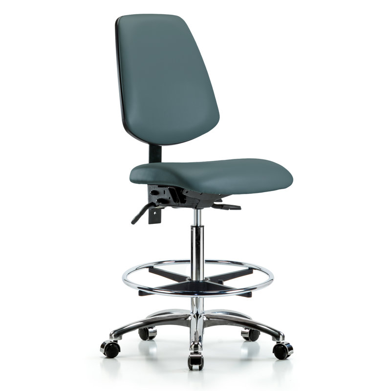 Torin Drafting Chair, Casters, Colonial Blue, Included