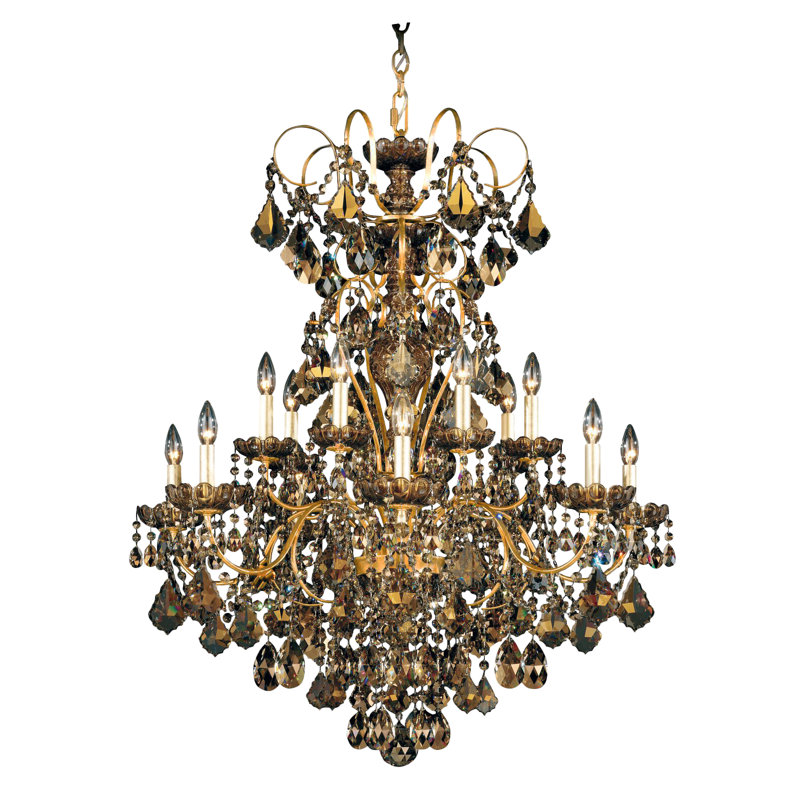 New Orleans 14 - Light Chandelier, French Gold, Strass Clear