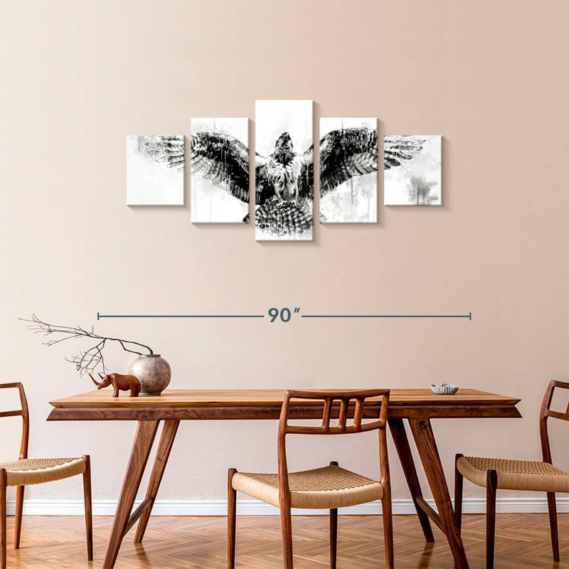 Hawk Flying, 34" H x 74" W