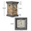 Foyer extérieur 19,50 "avec colonne, gris pierre - 40 000 BTU (réservoir à l'intérieur)