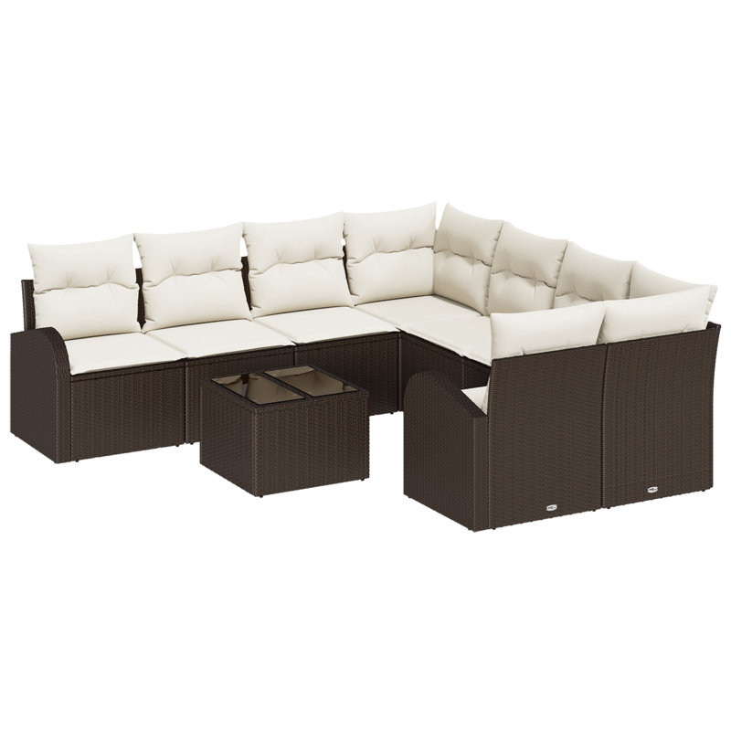 124cm Wide Patio Sofa with Cushions
