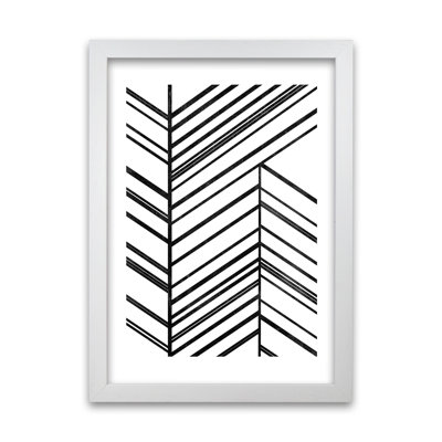 Black White Rough Line - Print