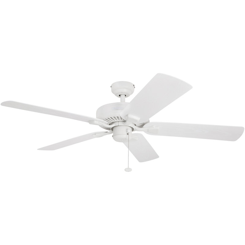 Belmar 52-Inch White Satin Finish Ceiling Fan with 5 Blades