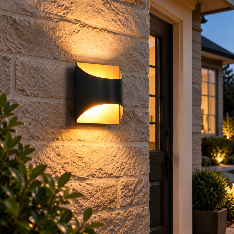 1-Light Gold Flush Mounted Sconce