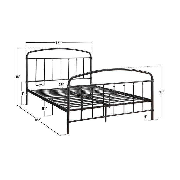 Rosalind Wheeler Thelonious Metal Slat Bed & Reviews | Wayfair