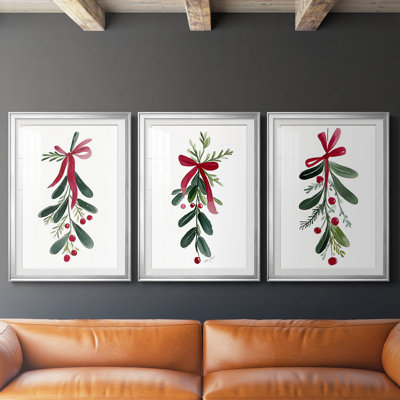 Art de Noël des Fêtes de Noël - Impression sur mesure encadrée de qualité supérieure - 3 pièces