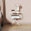 Table de chevet et table de chevet en acrylique Betzabet - Sans assemblage-268542640