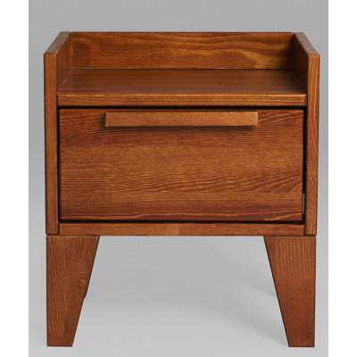 Jovanni 40cm W Solid Wood Bedside Table