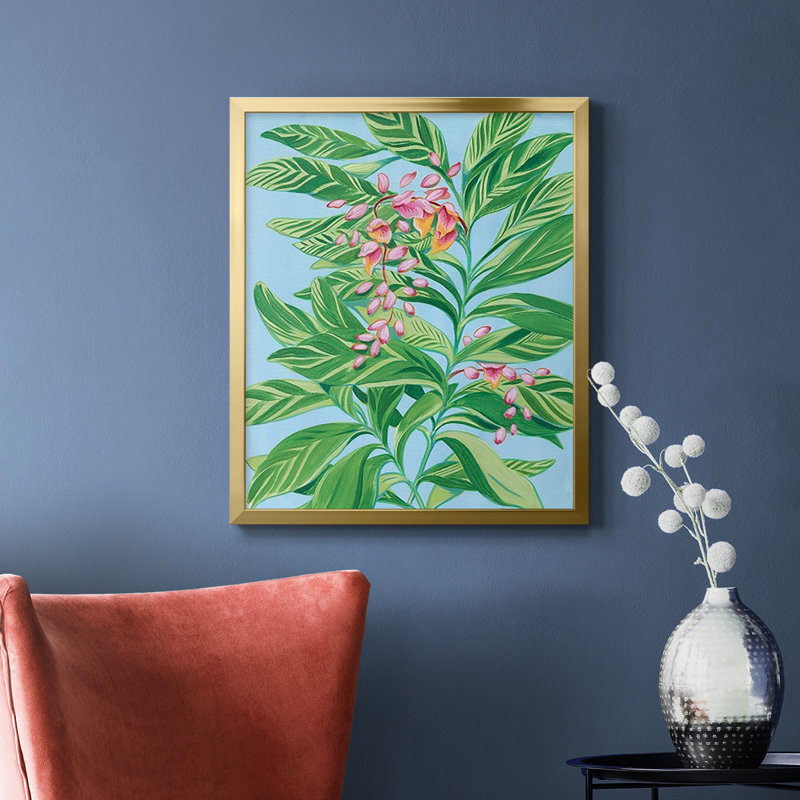 Tropical Shell Ginger II Premium Framed Canvas - Ready to Hang, 24" H x 20" W, Gold