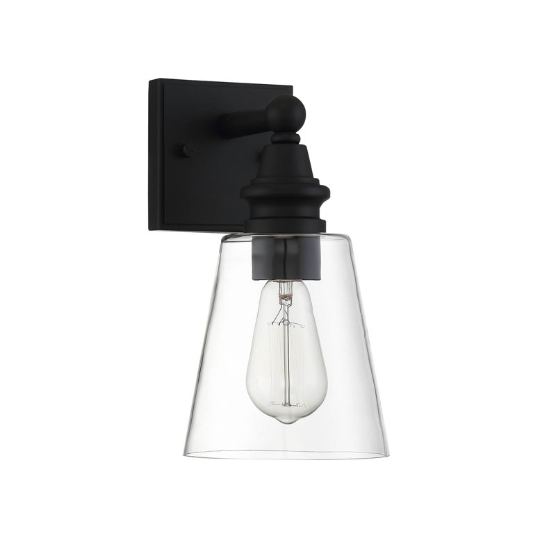 Lanterne murale d'extérieur H 10,5 ", Noir mat